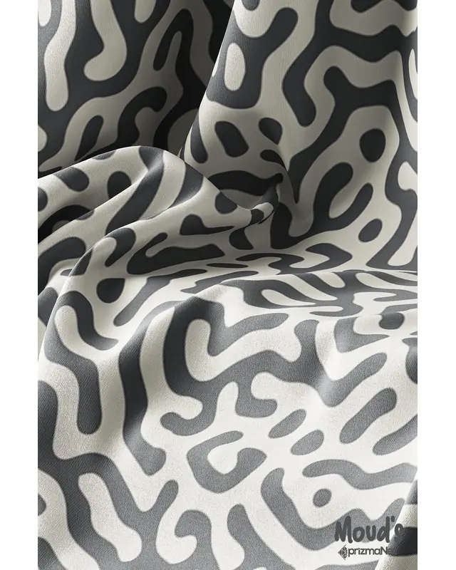 Alley 2 Pattern Printed Suede Table Runner - 4