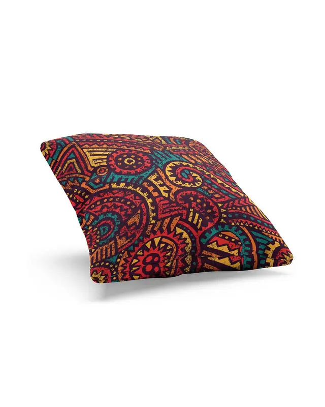 Anatolia-1 Pattern Double-Sided Printed Suede Cushion Cover - 2