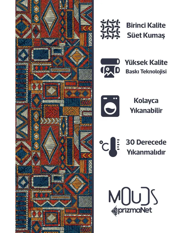 Süet Dokulu Kumaş Anatolia 6 Desenli Mutfak Önlüğü, Aşçı Önlüğü, Garson Önlüğü, Restoran Önlük - 3