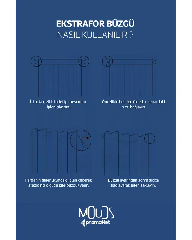 Çiçek Serisi Desenli Süet Oturma Odası Salon Fon Perde Baskılı Ekstrafor Büzgü 2 Kanat PRD-1007 - 5