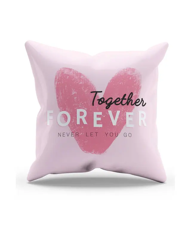 Together Forever Pattern Double-Sided Printed Suede Cushion Cover