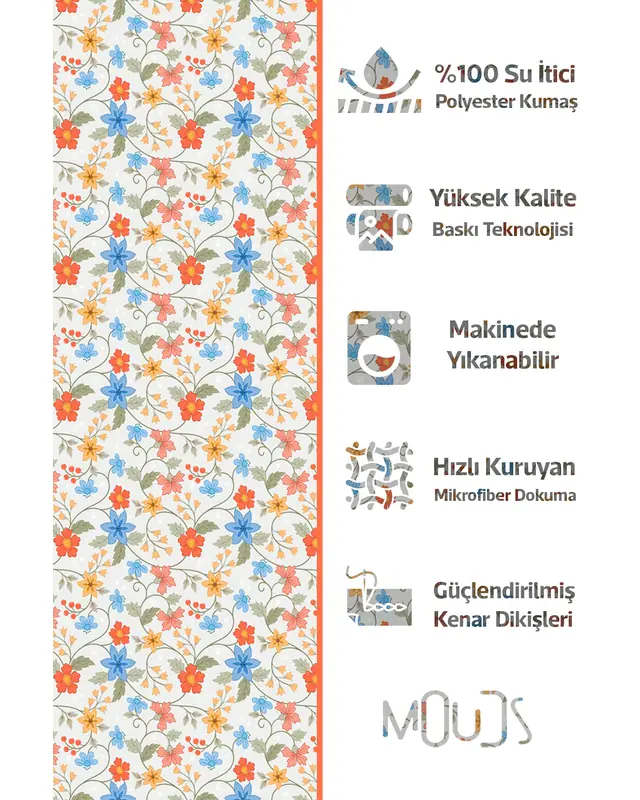 Shower Curtain, Old Color Flowers Patterned Shower Curtain Bathtub Curtain Rings Included 175x200cm - BP-26 - 2
