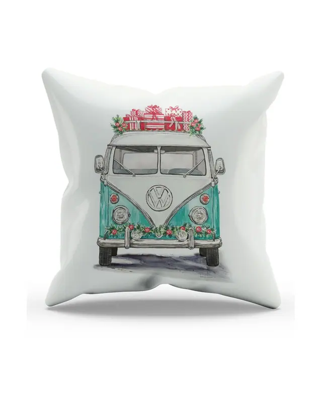 2'li Vosvos Pattern Double-Sided Printed Suede Cushion Cover Set - 2