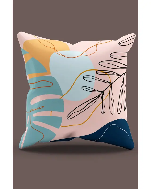Double-Sided Printed Art Series-2 Pattern Set of 4 Coordinated Suede Cushion Cover - PLG151 - 5