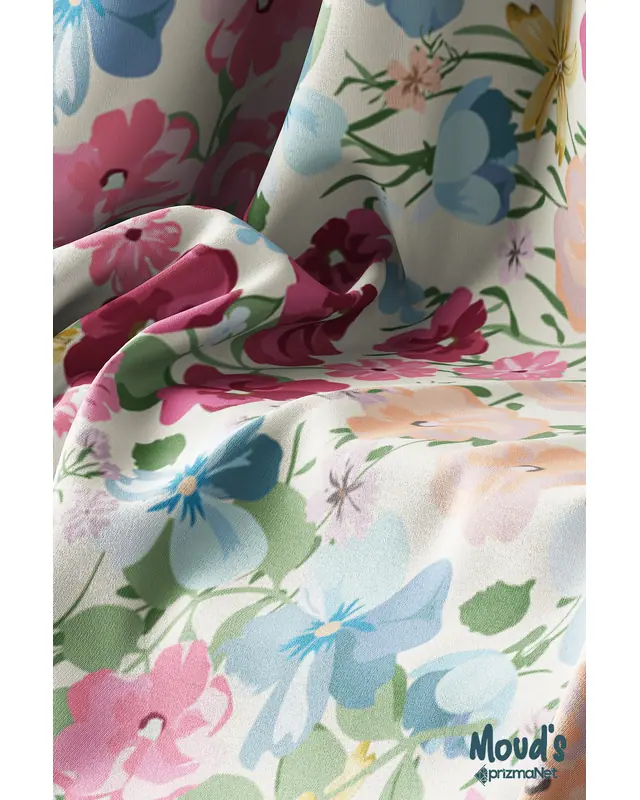 Colourful Pastel Floral Pattern Printed Suede Table Runner - 4