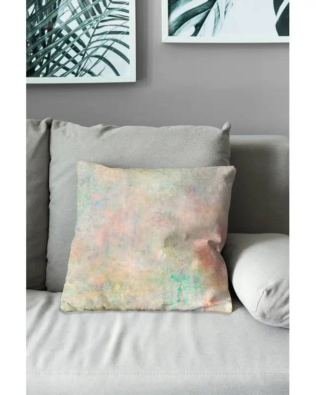 Canvas Flower-1 Pattern Double-Sided Printed Suede Cushion Cover - 3