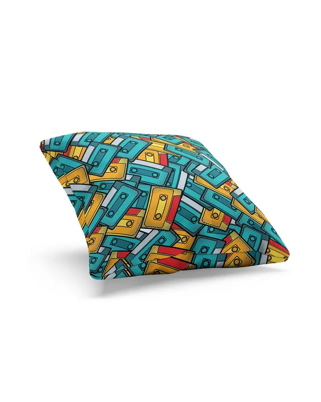90's-1 Pattern Double-Sided Printed Suede Cushion Cover - 2