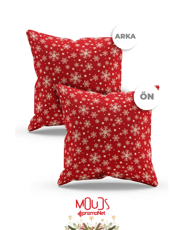 Snowflakes Christmas Pattern Double-Sided Printed Suede Cushion Cover PL1125-4LÜ - 3