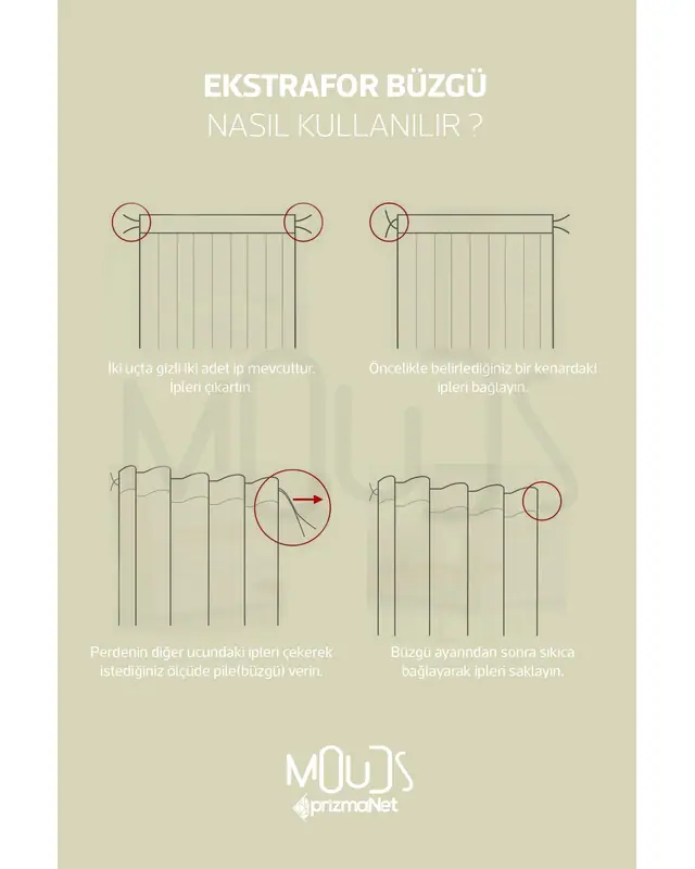 Retro Çiçek Desenli Süet Oturma Odası Salon Fon Perde Baskılı Ekstrafor Büzgü 2 Kanat PRD-1038 - 5