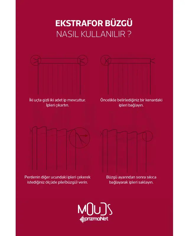 Kiraz Çiçeği Desenli Süet Oturma Odası Salon Fon Perde Baskılı Ekstrafor Büzgü TEK KANAT PRD-1023 - 3