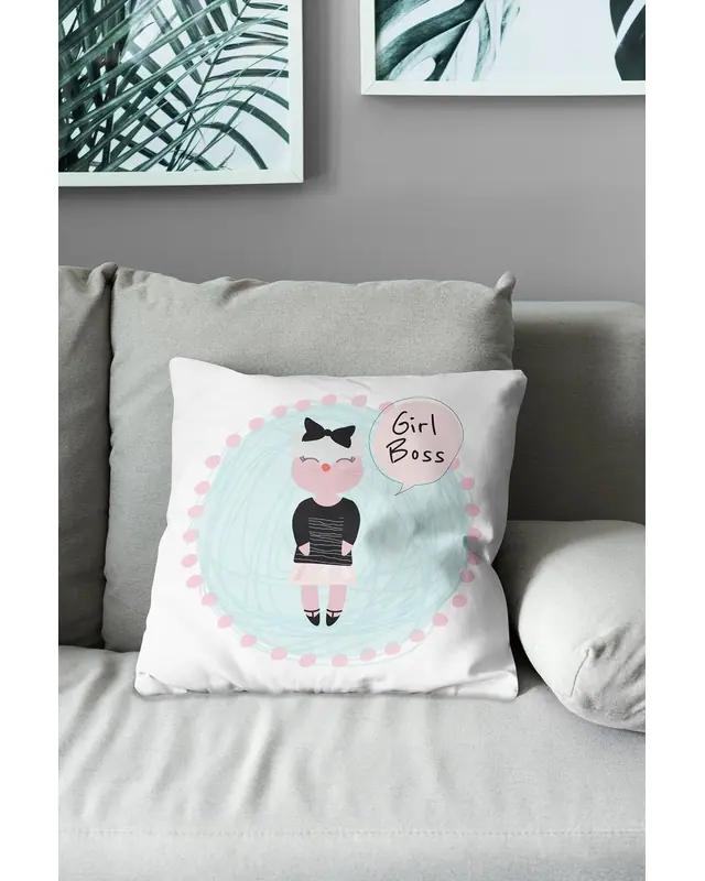Girl Power-3 Pattern Double-Sided Printed Suede Cushion Cover - 3