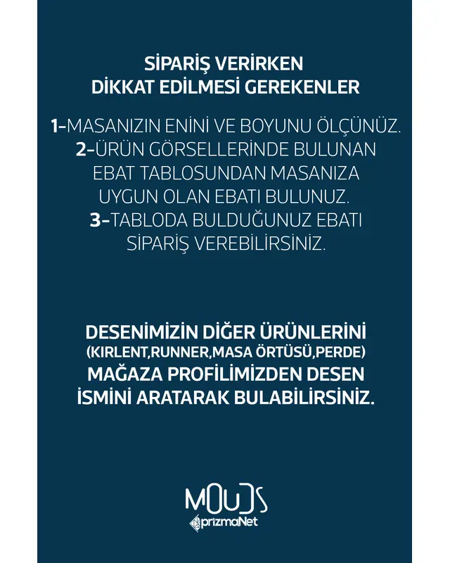 Mavi Yılbaşı Şeker Kamışı Desenli Yuvarlak Süet Dertsiz Masa Örtüsü - 6