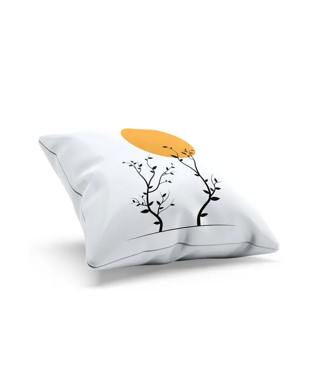 Japanese Sun-1 Pattern Double-Sided Printed Suede Cushion Cover - 2