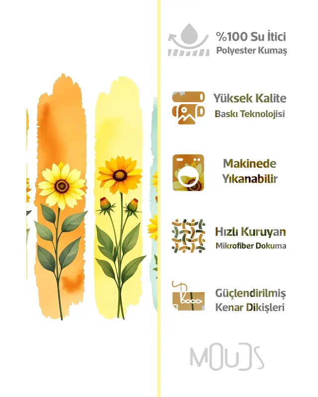 Colourful Sunflower Pattern Cushion Cover Water-Resistant Wipe-Clean Digitally Printed Garden Decor - 2