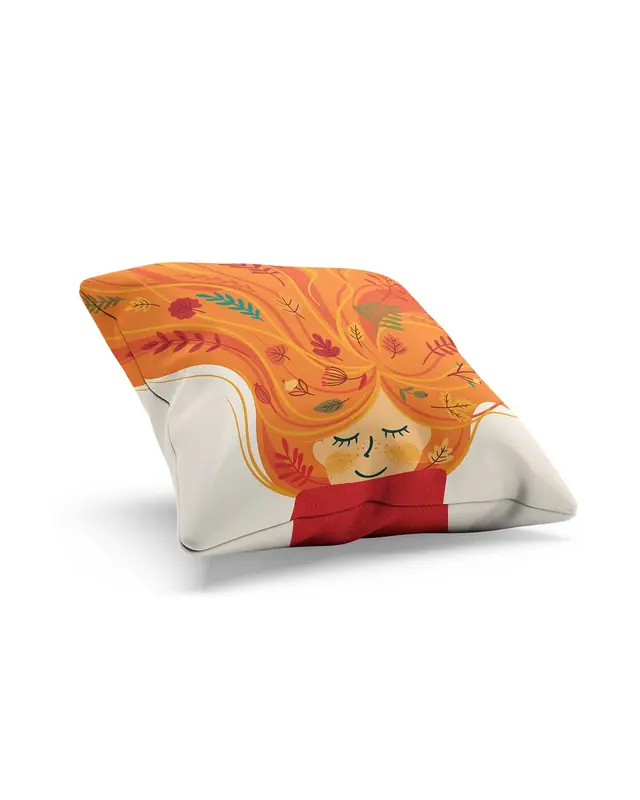 Sonbahar - 2 Pattern Double-Sided Printed Suede Cushion Cover - 2