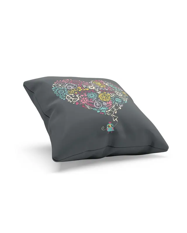 Bird Dream Pattern Double-Sided Printed Suede Cushion Cover - 2