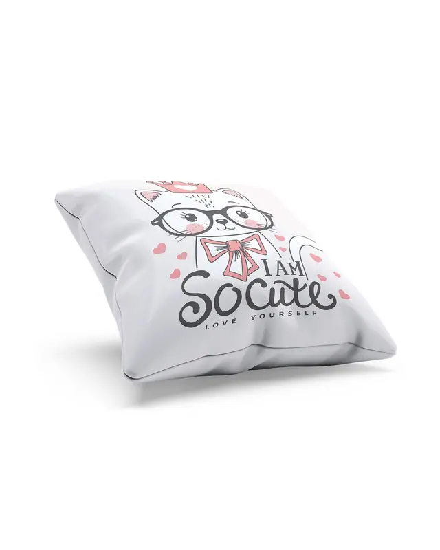 So Cute Pattern Double-Sided Printed Suede Cushion Cover - 2