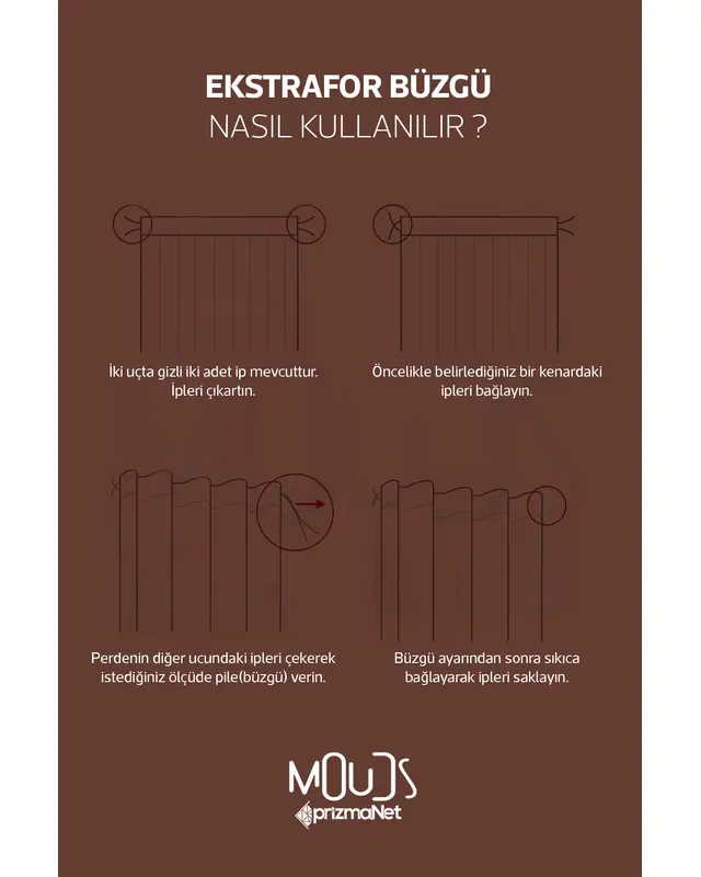 Best Pastel Desenli Süet Oturma Odası Salon Fon Perde Baskılı Ekstrafor Büzgü TEK KANAT PRD-1049 - 5