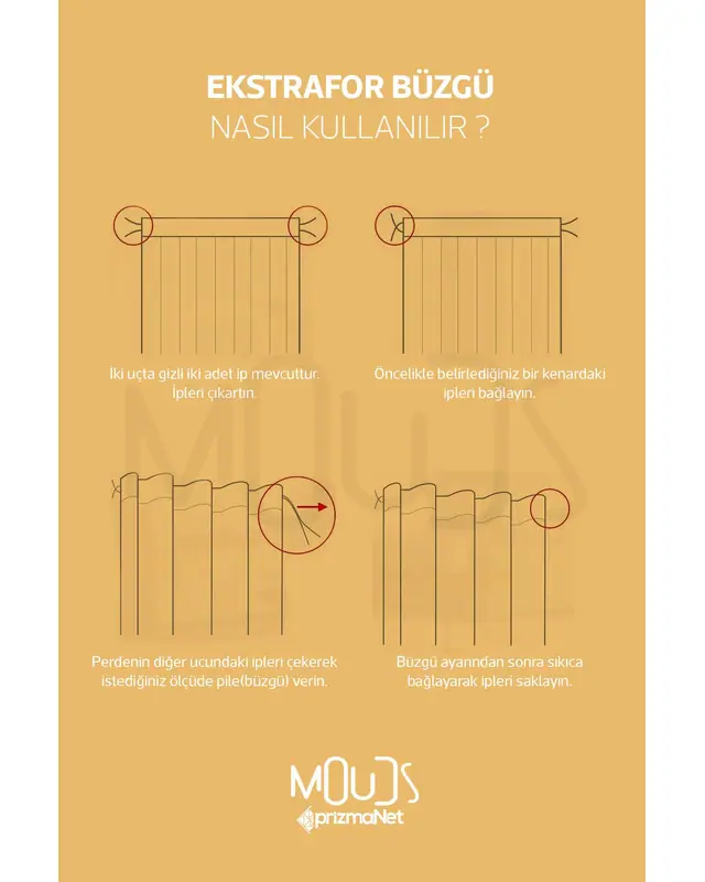 Rabbit and Beard-2 Patterned Decorative Curtain Kids' and Baby Room Printed Suede Pencil Pleat - Single Panel - PRD-04-2-TK - 4