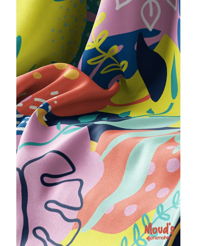 Colourful Leaves Pattern Printed Suede Table Runner - 4