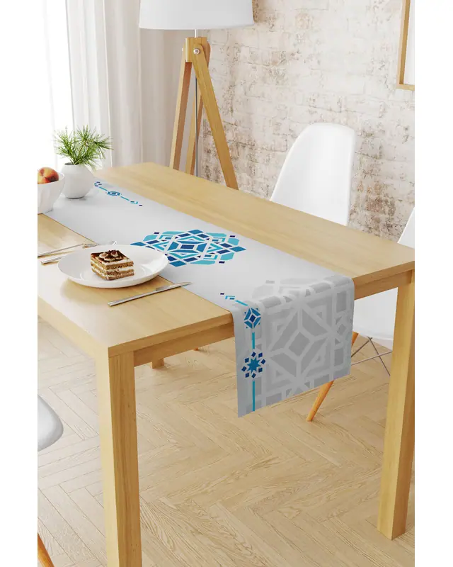 Ramazan Desenli 40X140 Runner Masa Örtüsü, Dertsiz Süet Dokulu Runner, Leke Tutmaz Runner - 2