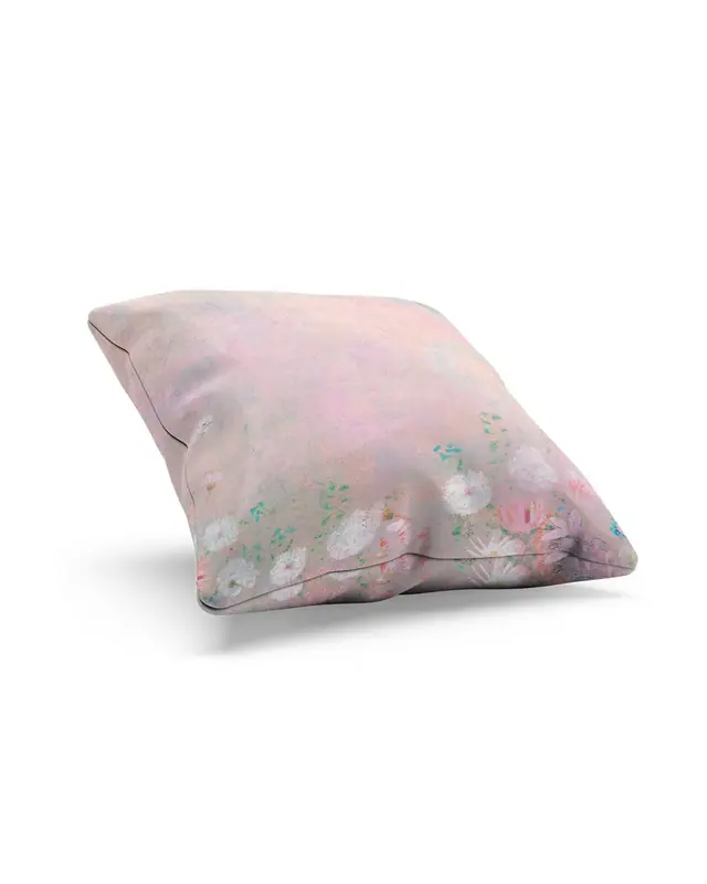 Canvas Flower-4 Pattern Double-Sided Printed Suede Cushion Cover - 2