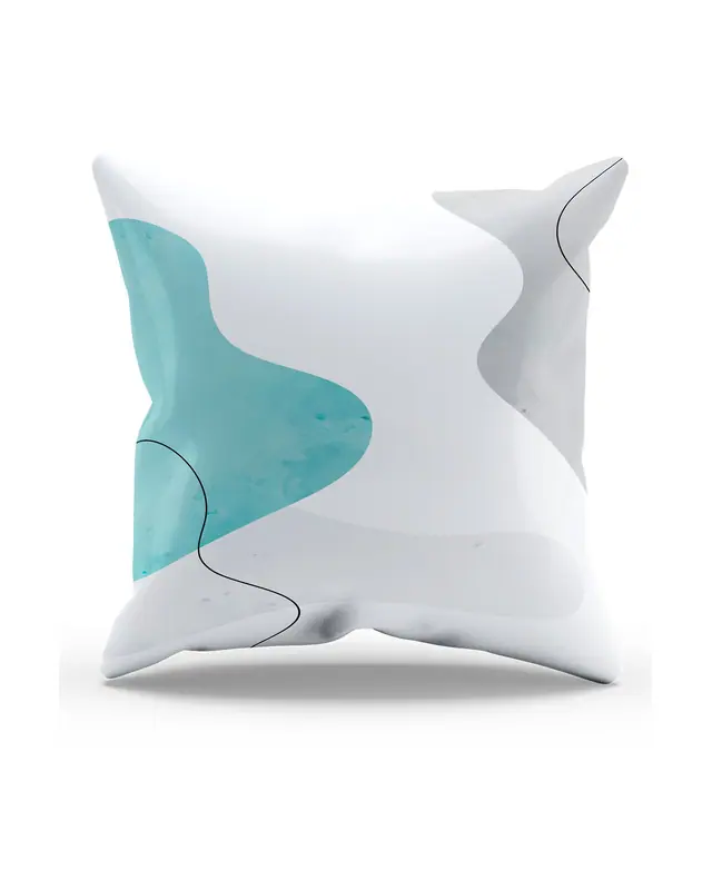 Double-Sided Printed Undulation Pattern Set of 4 Coordinated Suede Cushion Cover - 6