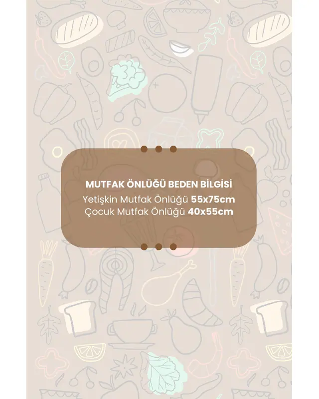 Mom Girl 2 Brown Dining Patterned Kitchen Apron, Chef Apron, Child Frontness, Event Front - MTS-01 - 4