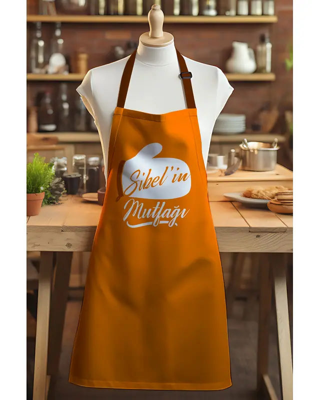 Kitchen Apron with Custom Name Logo, Chef Apron, Chef Front, Cafe Specific Kitchen Front - MTF-OZEL - 6