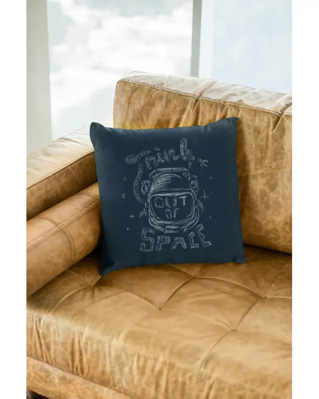 Uzayı Düşünmek Pattern Double-Sided Printed Suede Cushion Cover PL778 - 4