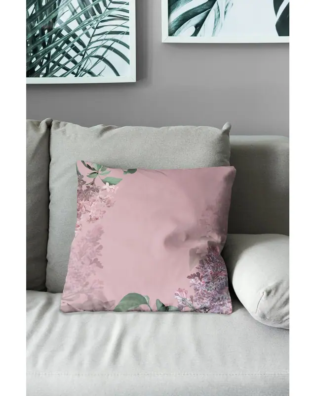 Double-Sided Printed Vintage Flowers Pattern Set of 4 Coordinated Suede Cushion Cover - 8