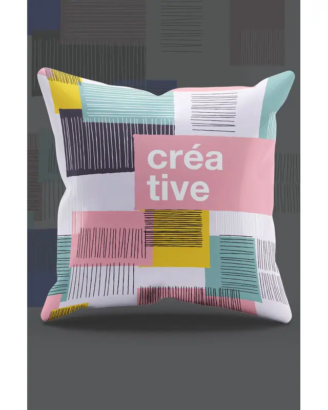 Tasarımcı Grafiker Pattern Double-Sided Printed Suede Cushion Cover Pl928