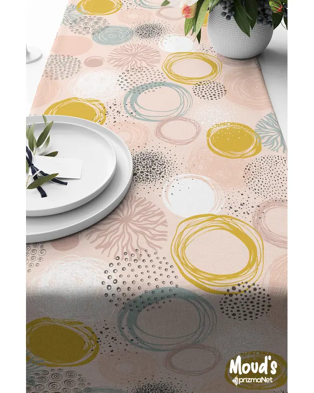 Xero Floral 1 Pattern Printed Suede Table Runner - 3