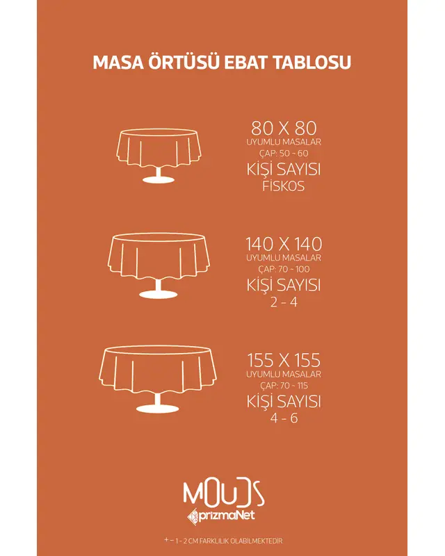 Complex Circle Islamic Round Easy-Care Suede-Feel Tablecloth - MSY-221 - 4
