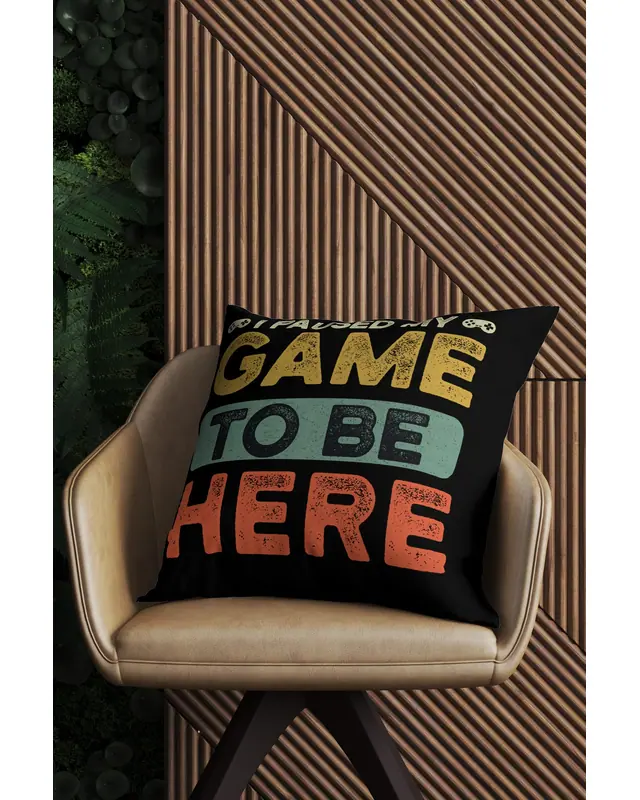 Oyun Yazılı Pattern Double-Sided Printed Suede Cushion Cover PL777 - 3