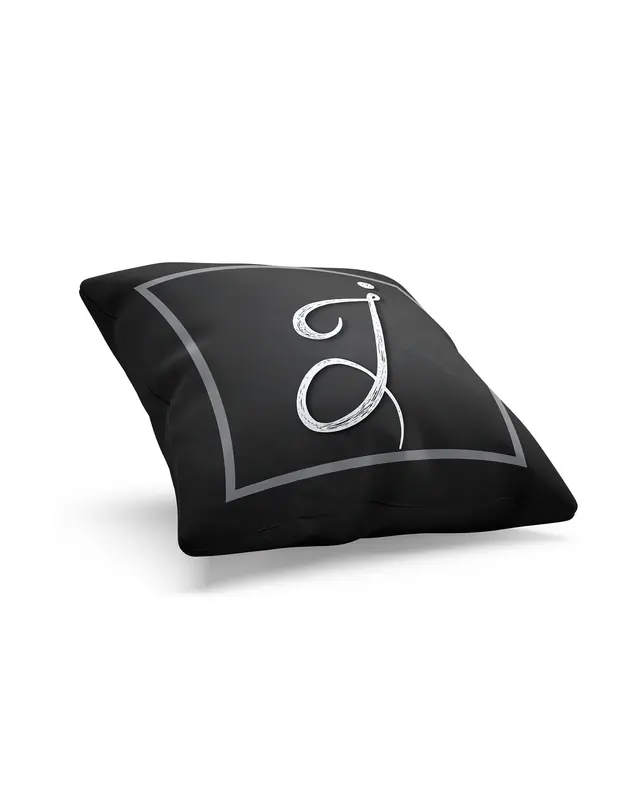 I Letter Pattern Double-Sided Printed Suede Cushion Cover - 2