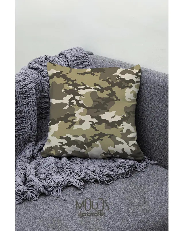 Green Camouflage Pattern Double-Sided Printed Single Cushion Cover - 2