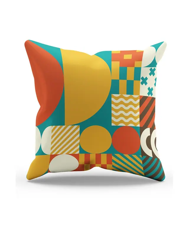 Geometric - 3 Pattern Double-Sided Printed Suede Cushion Cover