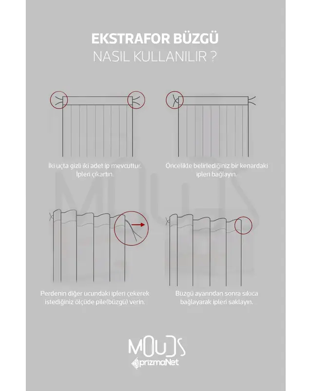 Flower Art 2 Desenli Süet Oturma Odası Salon Fon Perde Baskılı Ekstrafor Büzgü TEK KANAT PRD-1031 - 4