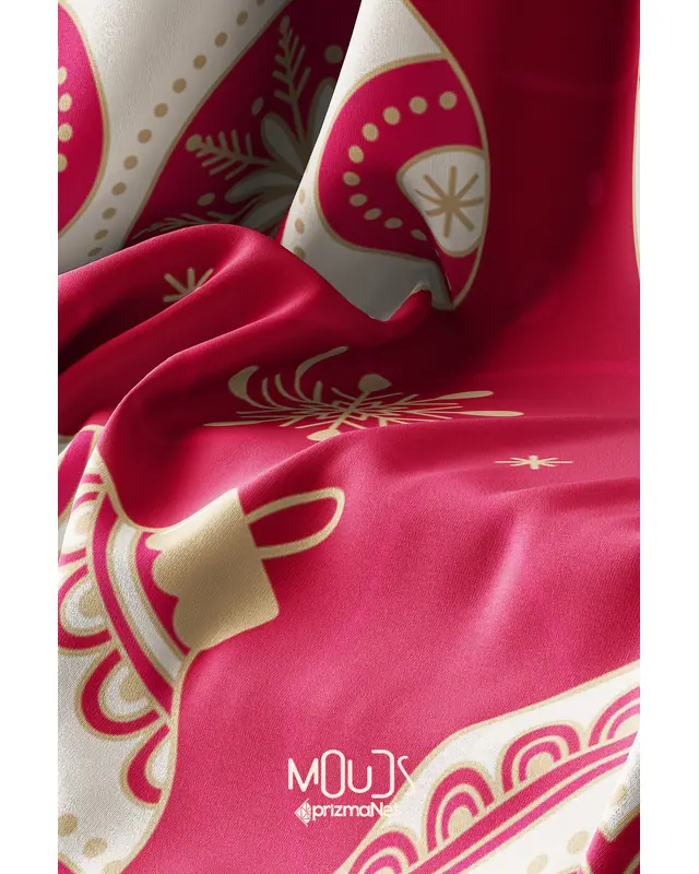 Christmas Balls Round Easy-Care Suede-Feel Tablecloth - MSY-208 - 4