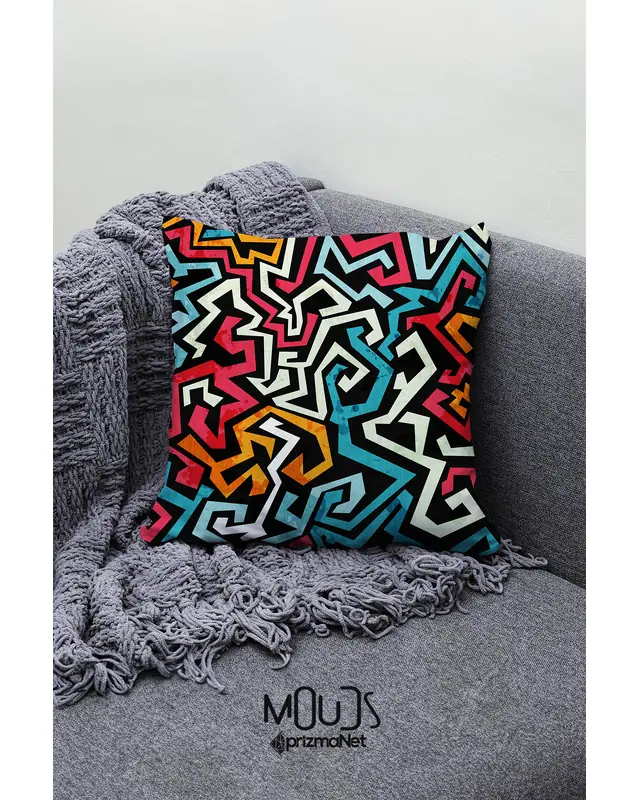 Street Art Pattern Double-Sided Printed Single Cushion Cover