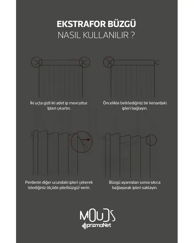 Blossom Japan 2 Patterned Suede Living Room Decorative Curtain Printed Pencil Pleat - Single Panel - PRD-1107-TK - 3