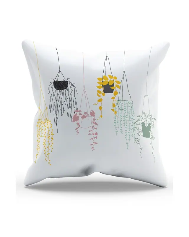 Double-Sided Printed Pink Sweet Home Series Pattern Set of 4 Coordinated Suede Cushion Cover - PLG201 - 2