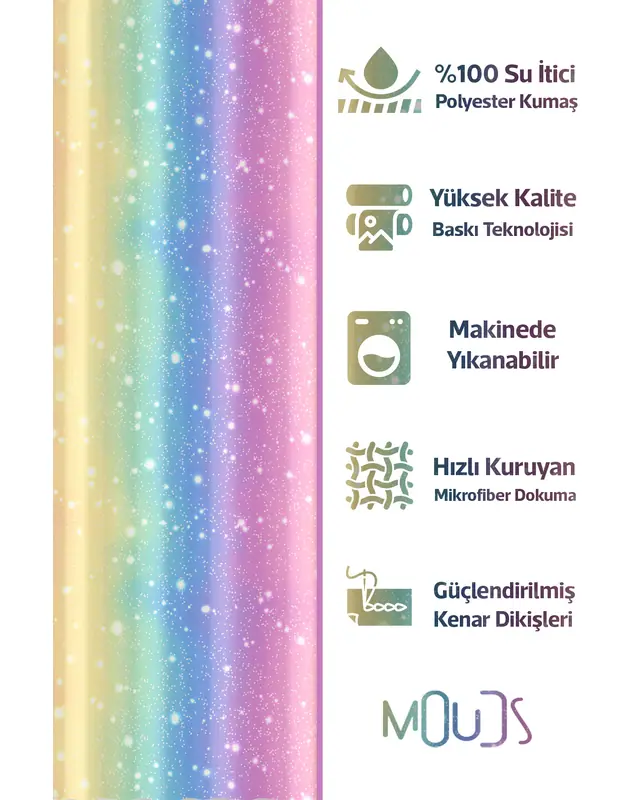 Shower Curtain, Color Patterned Shower Curtain, Bathtub Curtain, Rings Included 175x200cm - BP-16 - 2