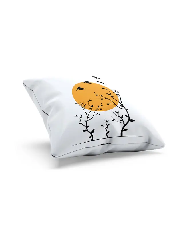 2'li Japanese Sun Pattern Double-Sided Printed Suede Cushion Cover Set - 6