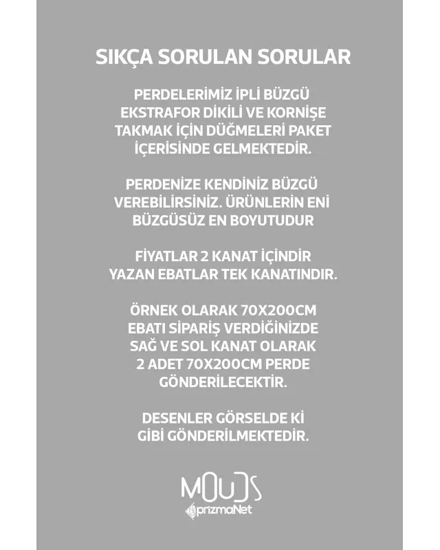 Beyaz Kalpler Desenli Süet Oturma Odası Salon Fon Perde Baskılı Ekstrafor Büzgü 2 Kanat PRD-1043 - 4