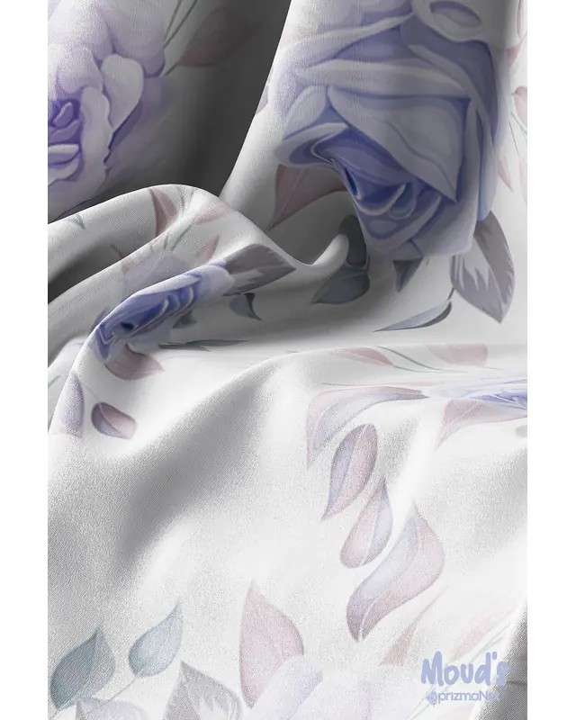 Light Lilac Rose Rectangular Easy-Care Suede-Feel Tablecloth - MS-139 - 3