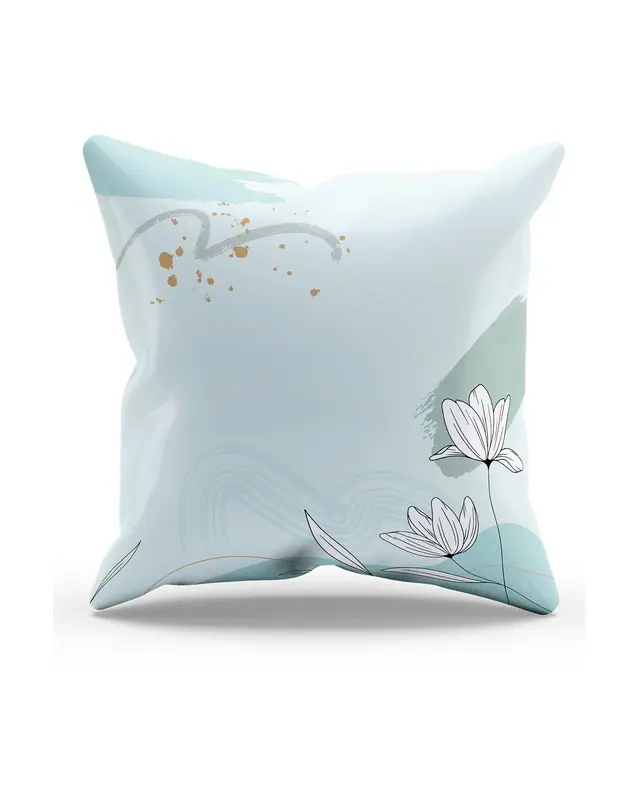 Double-Sided Printed Poppy Soft Pattern Set of 3 Coordinated Suede Cushion Cover - 4