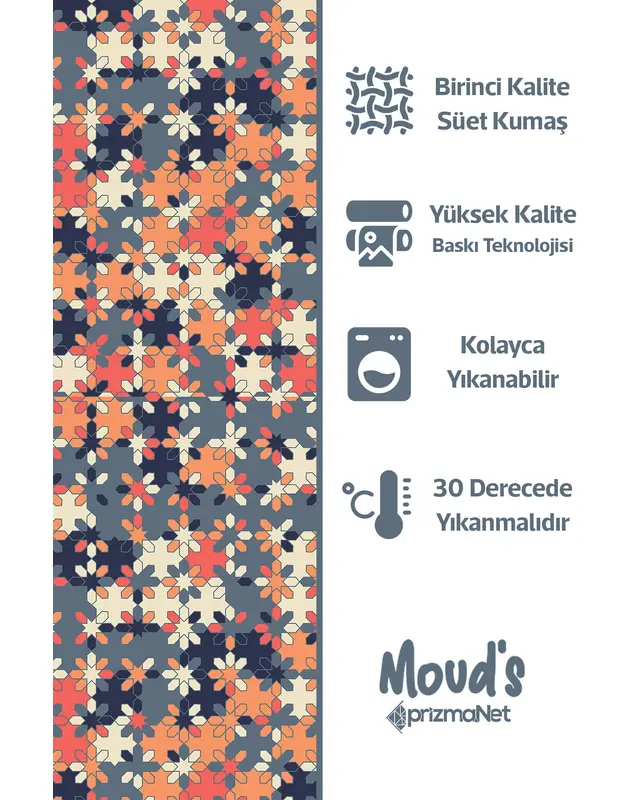 Mosaic Rectangular Easy-Care Suede-Feel Tablecloth - MS-85 - 2