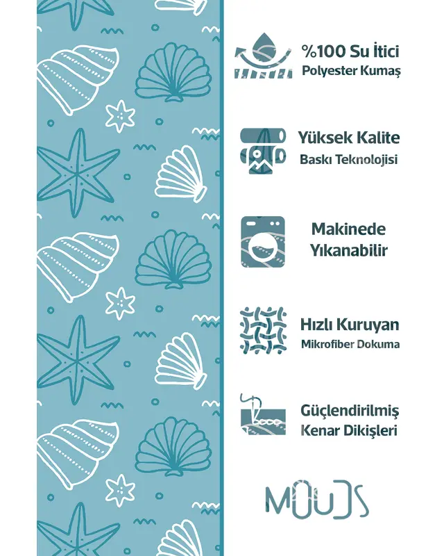 Set of 3 Sea Pattern Cushion Cover Water-Resistant Wipe-Clean Digitally Printed Boat and Yacht Decor SET03 - 3